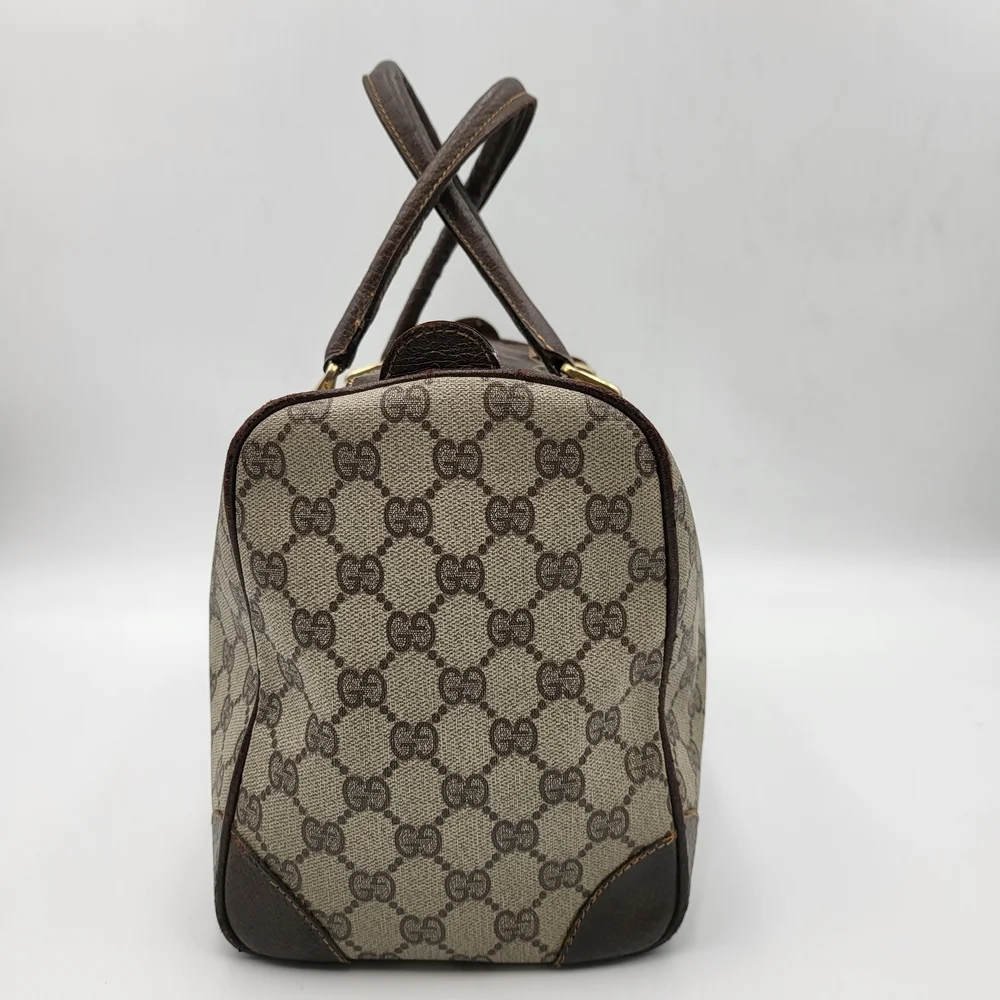Gucci Vintage GG Supreme Sherry Line Boston 35 Bag..Auth.